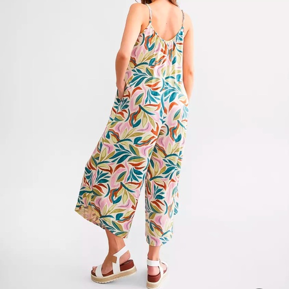 Z Supply Flared Safari Jumpsuit Women's Sandshell Size Small - Picture 2 of 6